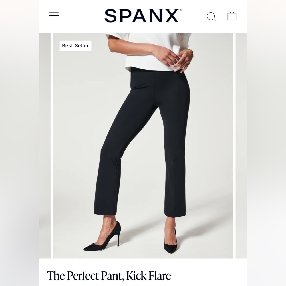 Spanx Pants - Black “The Perfect Pant” Kick Flare - Size L